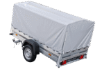 Anhänger Pkw 230×125 Garden Trailer 230 KIPP Unitrailer 750 kg mit Stützrad, Hochplane und Hochspriegel-Neu – Bild 4