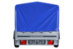 Auto Anhänger 230×125 Garden Trailer 230 KIPP Unitrailer 750 kg mit Stützrad, blauer Hochplane und Hochspriegel-Neu – Bild 4