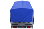 Auto Anhänger 230×125 Garden Trailer 230 KIPP Unitrailer 750 kg mit Stützrad, blauer Hochplane und Hochspriegel-Neu – Bild 5