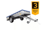 Einachs-tieflader Garden Trailer 264 Kipp Mit Stützrad, Querstreben Und Blauer Flachplane-Neu – Bild 2