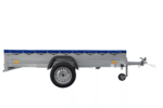 Einachs-tieflader Garden Trailer 264 Kipp Mit Stützrad, Querstreben Und Blauer Flachplane-Neu – Bild 5