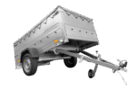 Faltbarer Anhänger Garden Trailer 230 KIPP mit zusätzlichen Bordwänden, Stützrad und Flachplane-Neu