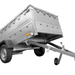 Faltbarer Anhänger Garden Trailer 230 KIPP mit zusätzlichen Bordwänden, Stützrad und Flachplane-Neu