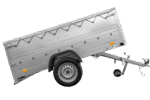 Faltbarer Anhänger Garden Trailer 230 KIPP mit zusätzlichen Bordwänden, Stützrad und Flachplane-Neu – Bild 4