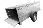 Faltbarer Anhänger Garden Trailer 230 KIPP mit zusätzlichen Bordwänden, Stützrad und Flachplane-Neu – Bild 5