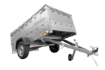 Faltbarer Pkw Anhänger Garden Trailer 230 KIPP mit zusätzlichen Bordwänden, Stützrad, Flachplane und Planenträgern]-Neu
