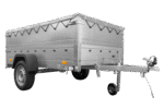 Faltbarer Pkw Anhänger Garden Trailer 230 KIPP mit zusätzlichen Bordwänden, Stützrad, Flachplane und Planenträgern]-Neu – Bild 5