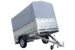 Führerschein B Anhänger Garden Trailer 230 KIPP mit Stützrad, zusätzlichen Bordwänden, Hochplane und Hochspriegel H800-Neu