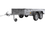 Garden Trailer 264/2 Kipp Mit Stützrad, Graue Flachplane Und Planenträger-Neu