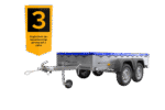 Garden Trailer 264/2 Kipp Mit Stützrad, Planenträger Und Blauer Flachplane-Neu – Bild 2