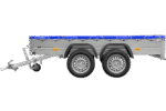Garden Trailer 264/2 Kipp Mit Stützrad, Planenträger Und Blauer Flachplane-Neu – Bild 5