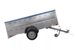 Großer Anhänger 750 kg Garden Trailer 264 KIPP mit Bordwandaufsatz , Stützrad und blauer Flachplane-Neu – Bild 5