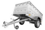 Kippbarer Pkw Anhänger Garden Trailer 200 KIPP mit zusätzlichen Bordwänden, Stützrad und Flachplane-Neu