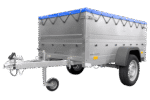 Kippbarer Pkw Anhänger Garden Trailer 200 KIPP mit zusätzlichen Bordwänden, Stützrad und Flachplane-Neu – Bild 3