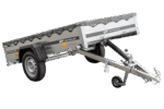 Kipper Pkw Anhänger Garden Trailer 230 KIPP mit Flachplane, Stützrad und Planenträger-Neu