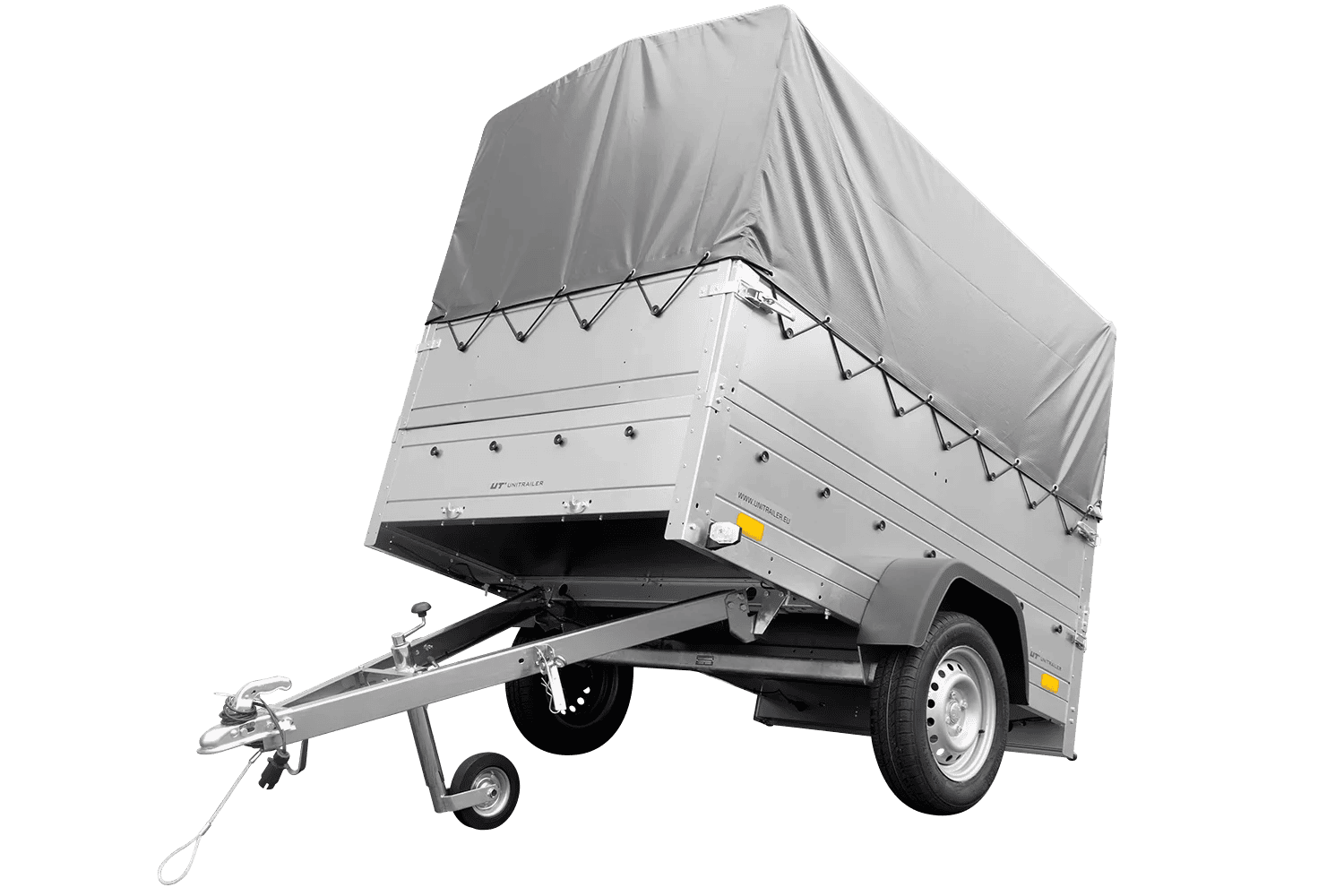 img_69cac68dd4ac1.png Kipper ungebremst Garden Trailer 200 KIPP mit zusätzlichen Bordwänden, Stützrad, Hochplane und Hochspriegel-Neu – Bild 1