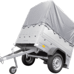 Neuanhänger Kipper ungebremst Garden Trailer 150 KIPP mit zusätzlichen Bordwänden, Stützrad, Hochplane und Hochspriegel-Neu