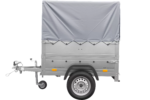 Neuanhänger Kipper ungebremst Garden Trailer 150 KIPP mit zusätzlichen Bordwänden, Stützrad, Hochplane und Hochspriegel-Neu – Bild 5